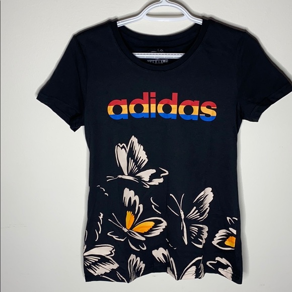 Adidas x Farm Rio black butterfly t-shirt - Picture 3 of 12